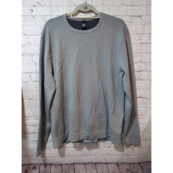 Lululemon Men’s XL Gray Crewneck Sweater Long Sleeve Merino Wool Blend Pullover - Picture 1 of 15